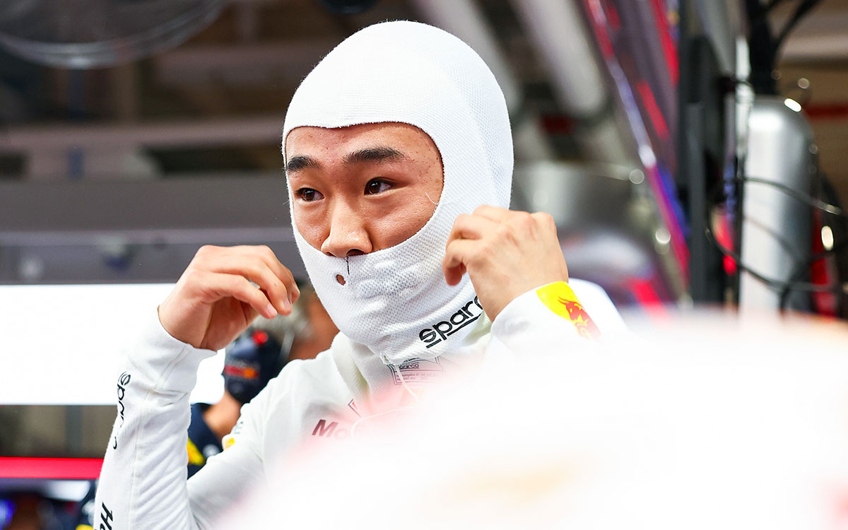 スプリントに向けて走行準備を進める角田裕毅（レッドブル・レーシング）、2025年5月3日(土) F1マイアミGP（マイアミ・インターナショナル・オートドローム）