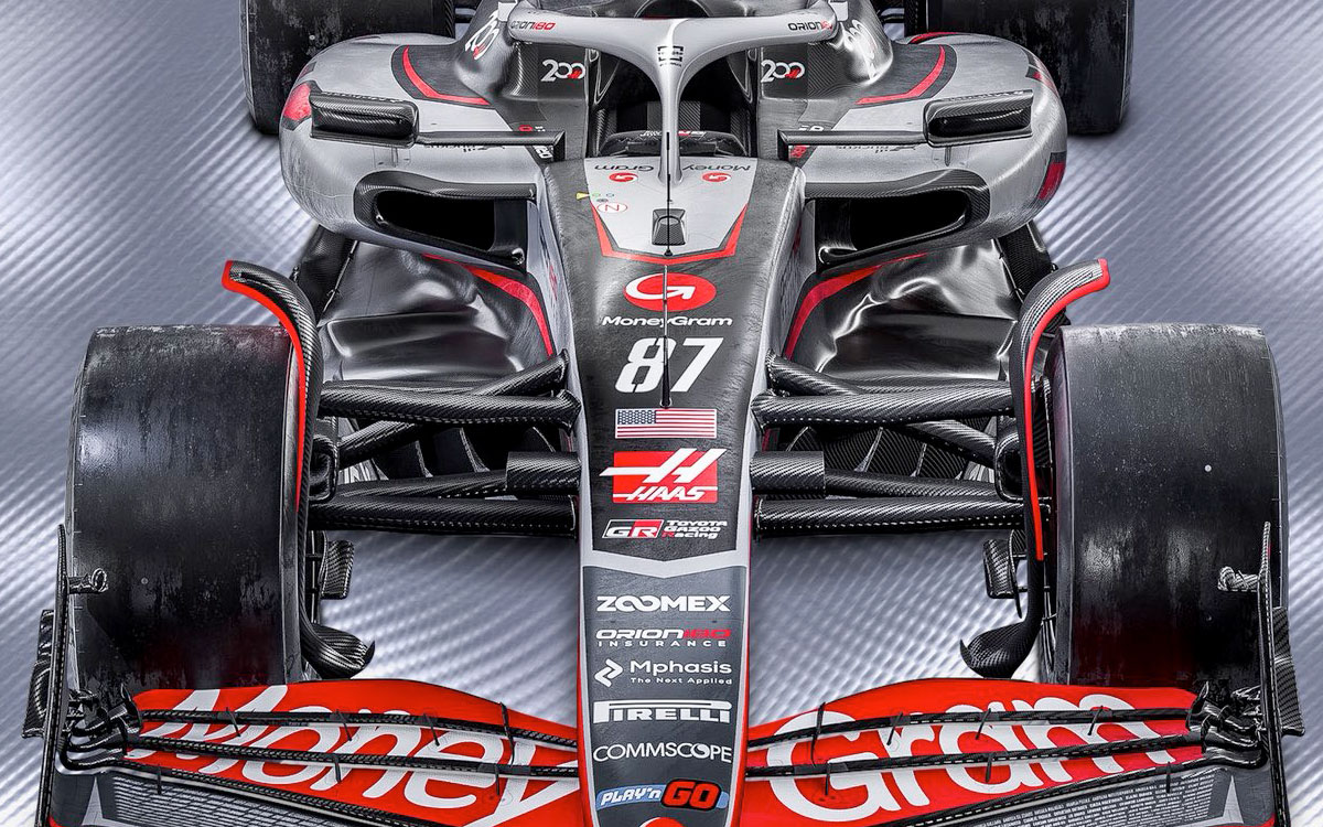 参戦200戦を記念した原点回帰のスペシャルリバリーが施されたハースVF-25、2025年カナダGP (1)