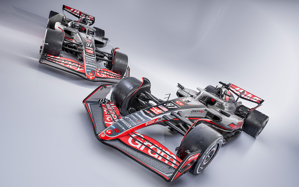 参戦200戦を記念した原点回帰のスペシャルリバリーが施されたハースVF-25、2025年カナダGP (3)