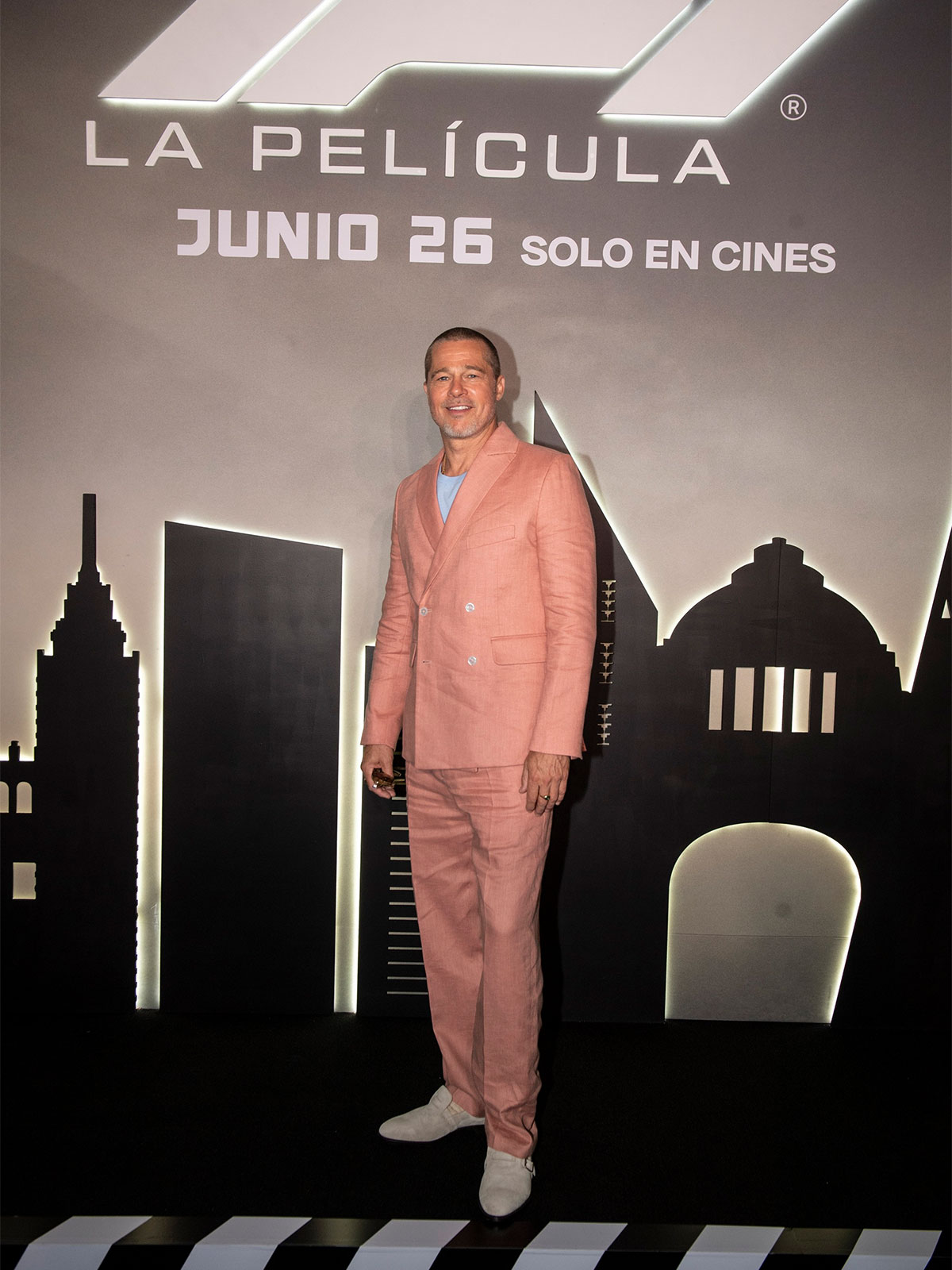 ソニー・ヘイズ役のブラッド・ピット、映画『F1：The Movie（邦題：F1／エフワン）』のメキシコ・プレミアにて