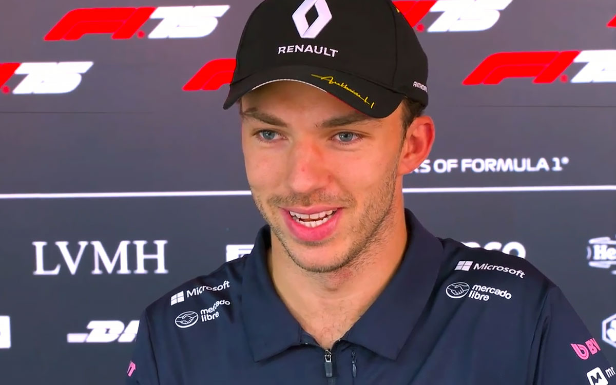 10位フィニッシュを経てインタビューに応じるピエール・ガスリー(アルピーヌ)、2025年7月27日F1ベルギーGP決勝レース(スパ・フランコルシャン)