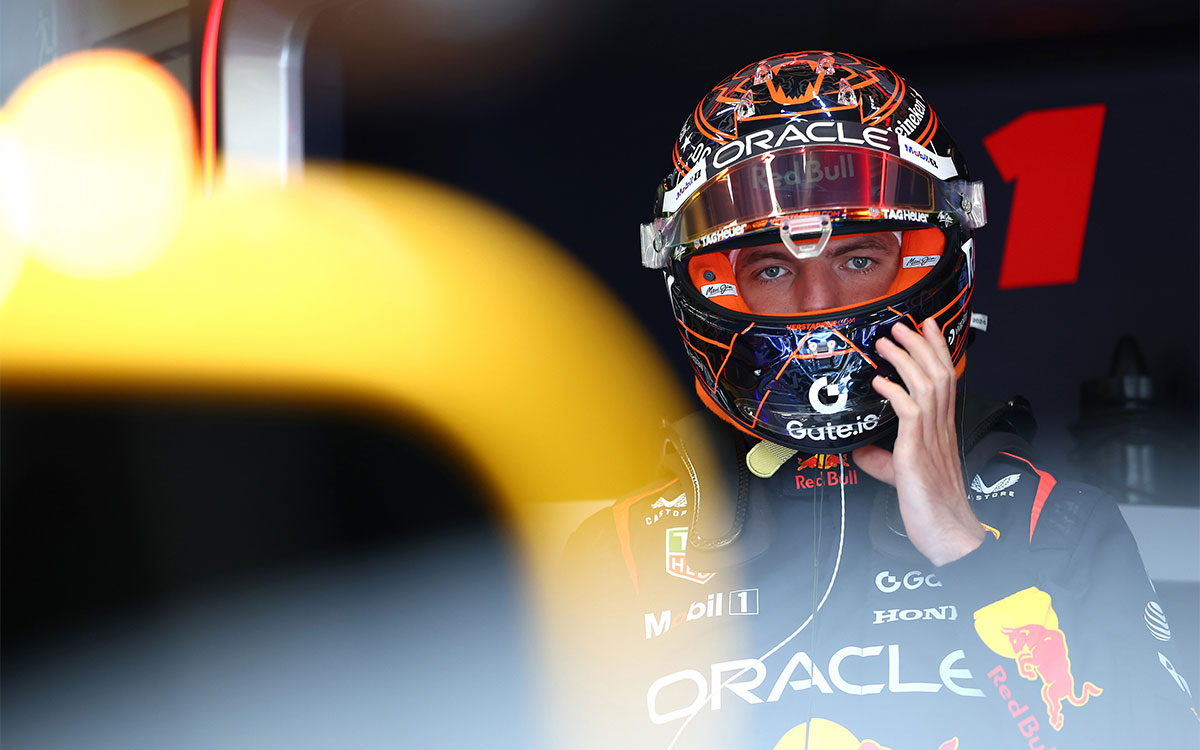 スプリント予選に向けて準備するマックス・フェルスタッペン（レッドブル）、2025年7月25日(金) F1ベルギーGP（スパ・フランコルシャン）