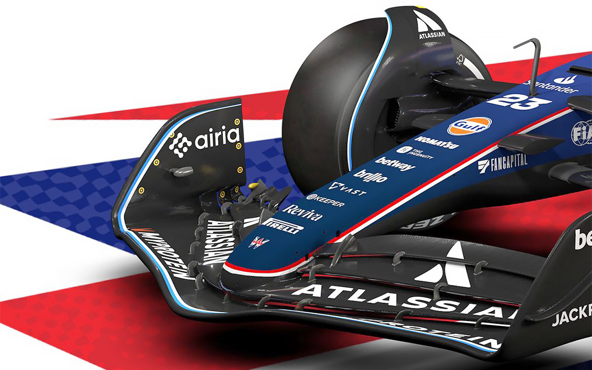 2025年F1イギリスGPでウィリアムズが導入するユニオンジャックリバリーが施されたFW47 (2)