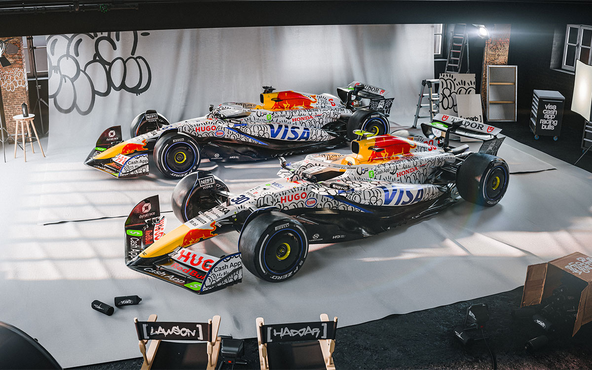 Slawnデザインのスペシャルリバリーが施された2025年F1イギリスGPで投入されるVCARB 02 (2)