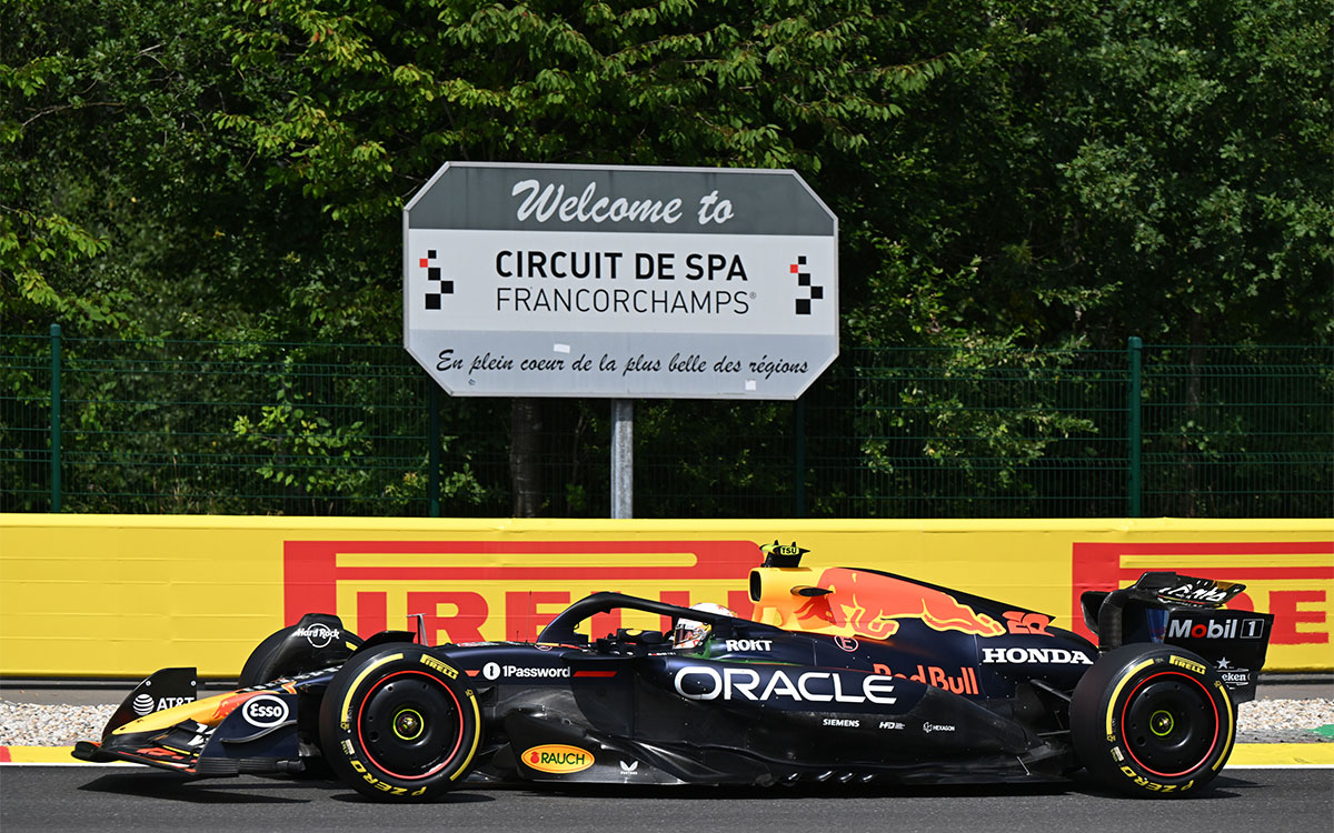 プラクティス走行で周回を重ねる角田裕毅（レッドブル）、2025年7月25日(金) F1ベルギーGP（スパ・フランコルシャン）