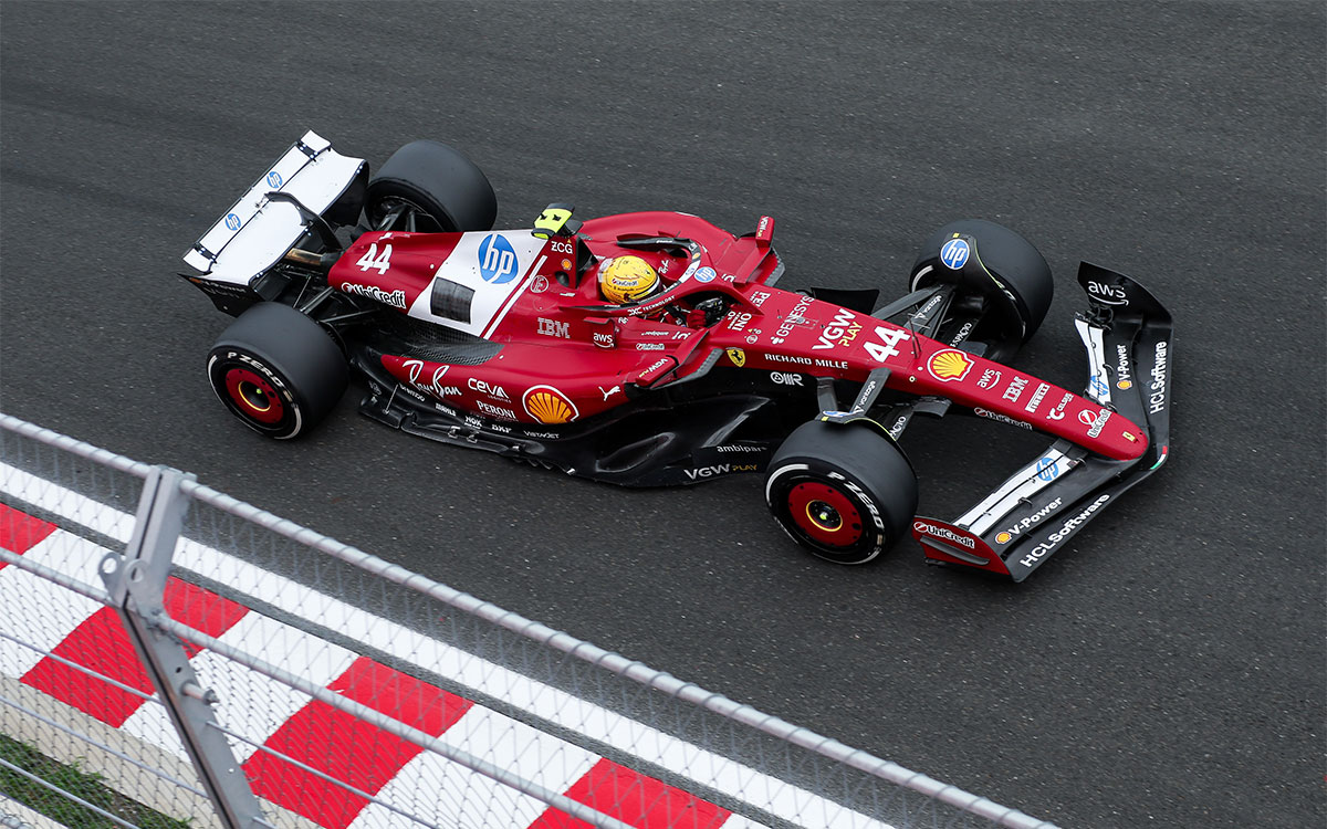 ハンガロリンクを周回するルイス・ハミルトン（フェラーリ）、2025年8月3日(日) F1ハンガリーGP決勝レース（ハンガロリンク）