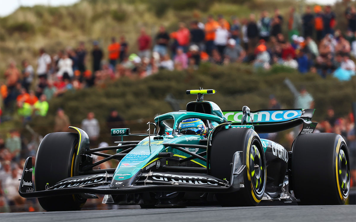 フェルナンド・アロンソが駆るアストンマーチンAMR25、2025年8月29日(金) F1オランダGP（ザントフォールト・サーキット）