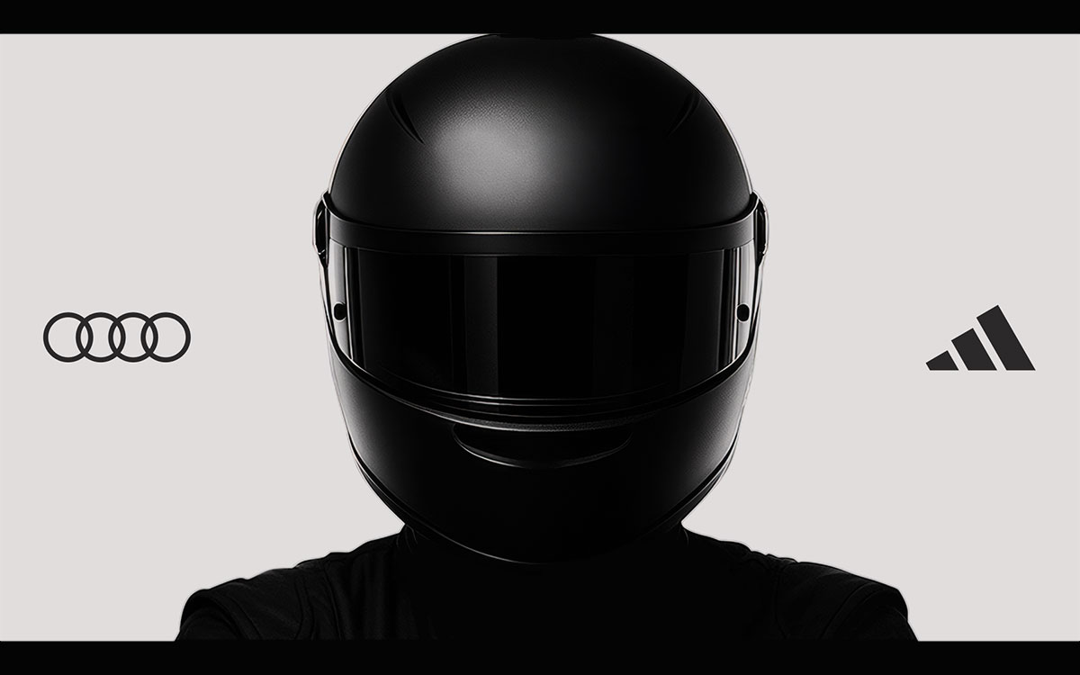 アディダスとのF1公式アパレルパートナーシップ締結を告知するアウディF1のグラフィック、2025年9月10日