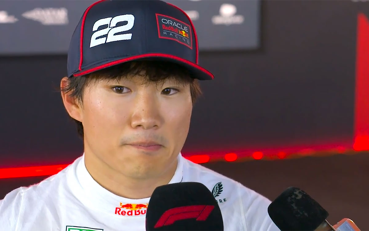 10番手を記録した予選を経てインタビューに応じる角田裕毅(レッドブル・レーシング)、2025年9月6日(土) F1イタリアGP(モンツァ・サーキット)