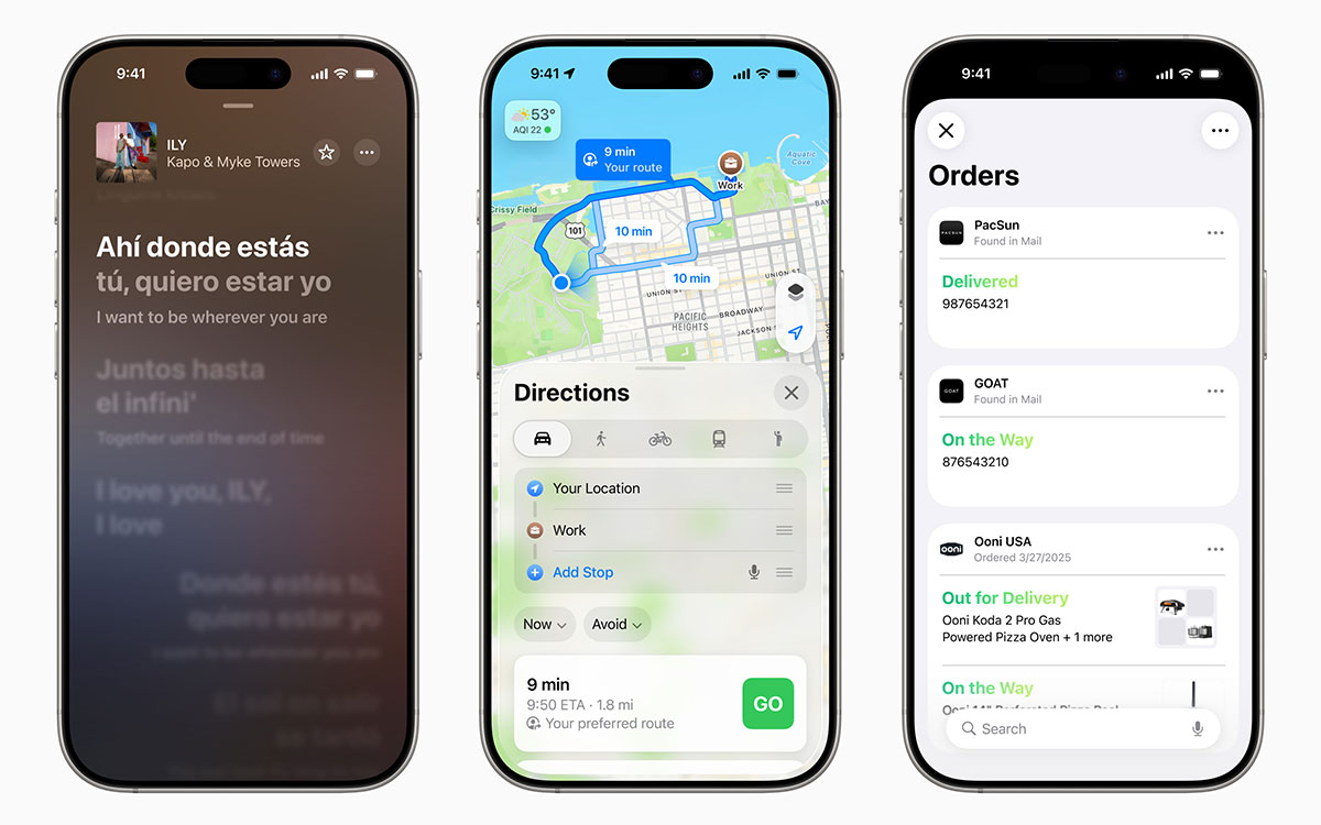 2025年9月16日にリリースされたiOS 26のスクリーン