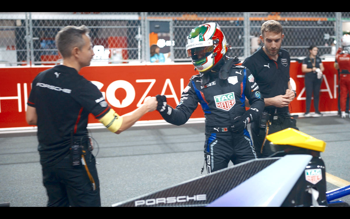Amazon Prime Videoで独占配信されるドキュメンタリーシリーズ『Formula E Driver』シーズン2の一コマ、2025年11月25日 (3)