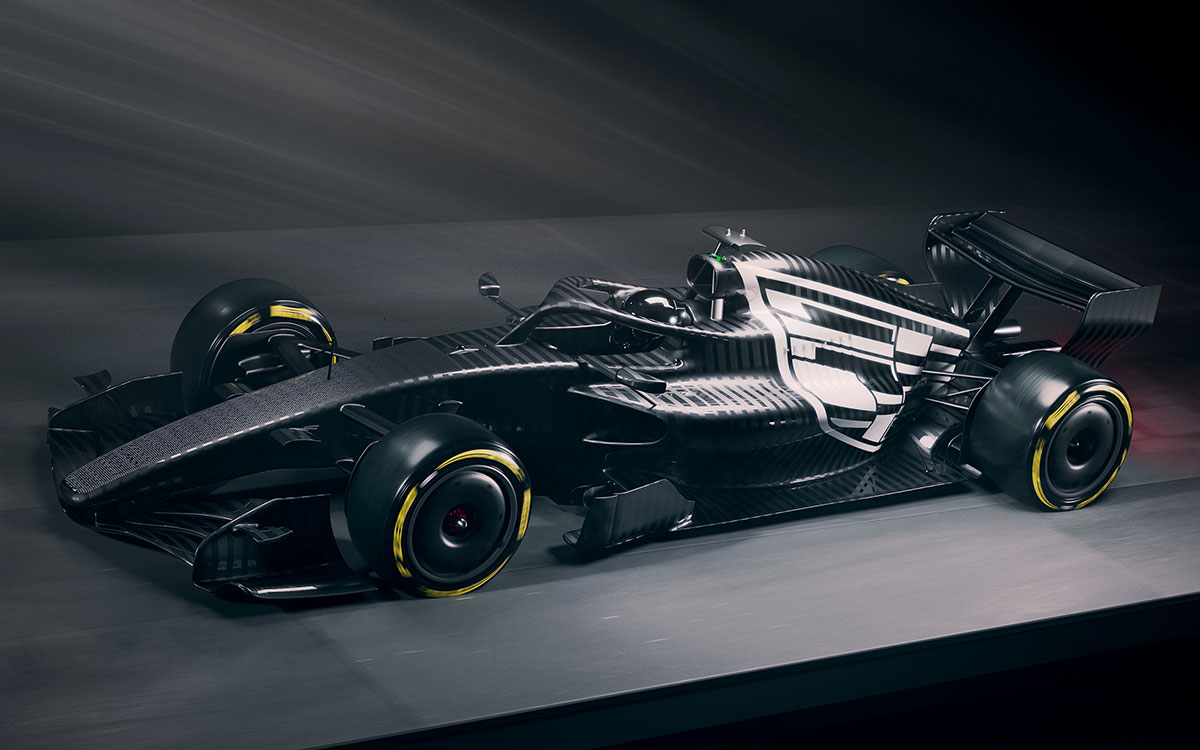 テスト用リバリーが施されたキャデラックF1チームの2026年型マシンのレンダリングイメージ、2026年1月13日 (2)