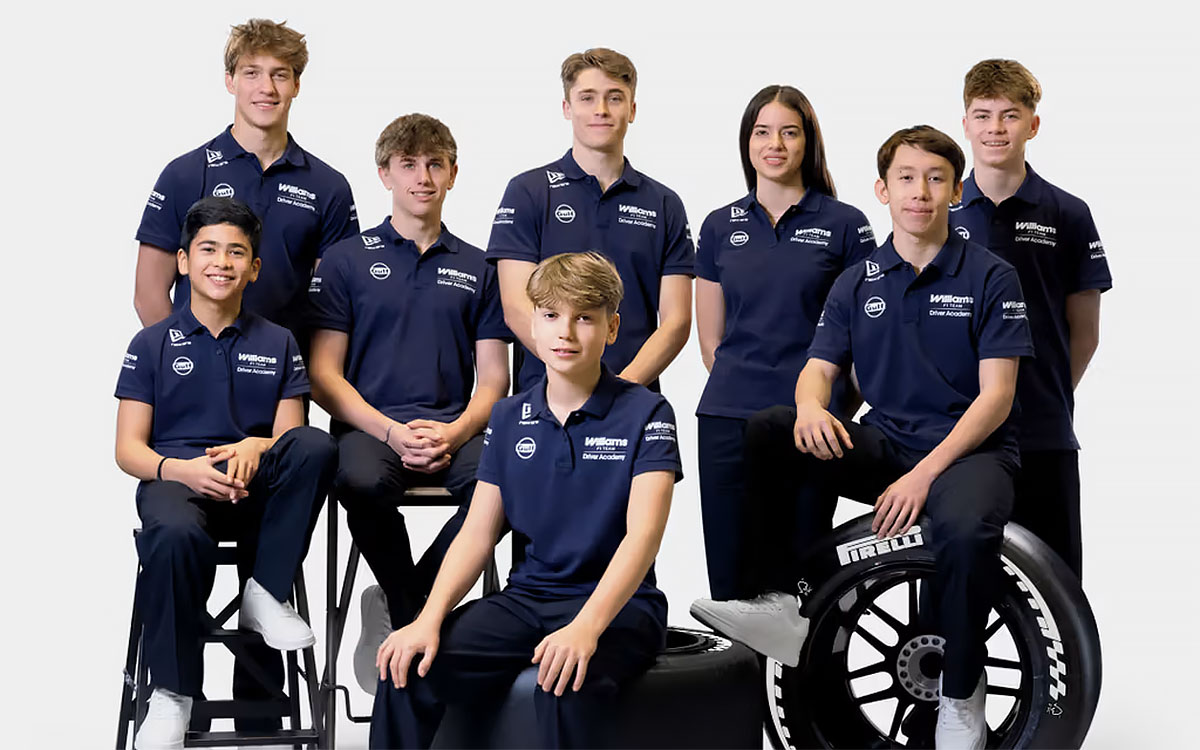 中村紀庵ベルタを含む2026年ウィリアムズF1ドライバーアカデミー所属ドライバーたち、2026年1月16日