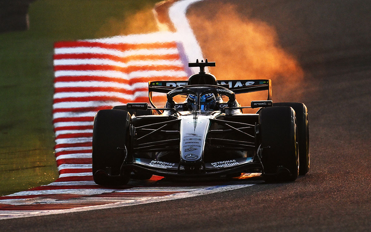 メルセデスW17をドライブするジョージ・ラッセル、2026年2月20日 F1プレシーズンテスト6日目（バーレーン・インターナショナル・サーキット）