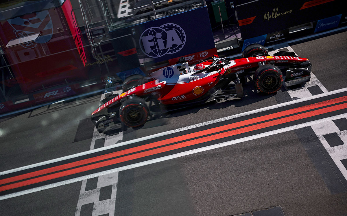 シャルル・ルクレールのフェラーリ「SF-26」、2026年F1オーストラリアGPフリー走行（アルバート・パーク・サーキット）