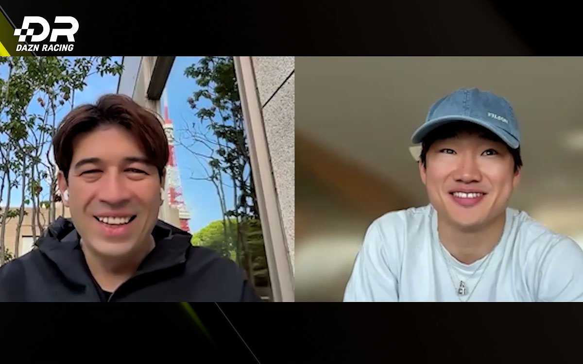サッシャ氏と角田裕毅（レッドブル・レーシングF1リザーブドライバー）、モータースポーツ新番組「DAZN RACING」にて
