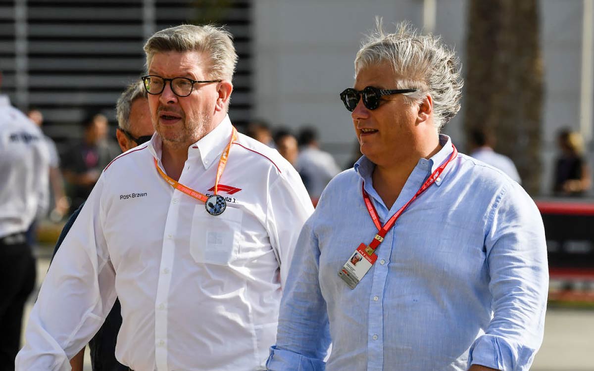 F1マネージング・ディレクターのパオロ・カンピノーティとロードレース世界選手権（MotoGP）に参戦するプラマックのチーム代表パオロ・カンピノーティ