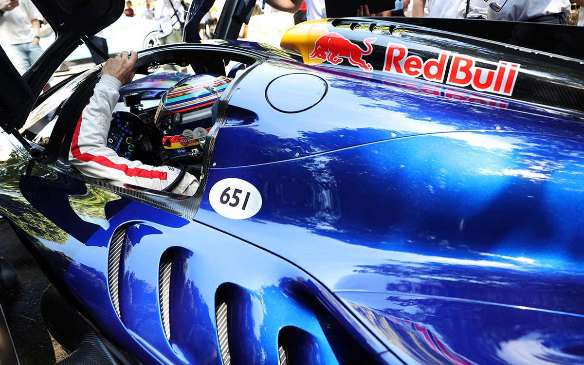 レッドブル「RB17」のコックピットに収まるエイドリアン・ニューウェイ（アストンマーティン・ホンダ代表）、2026年7月9日(木) グッドウッド・フェスティバル・オブ・スピード (4)