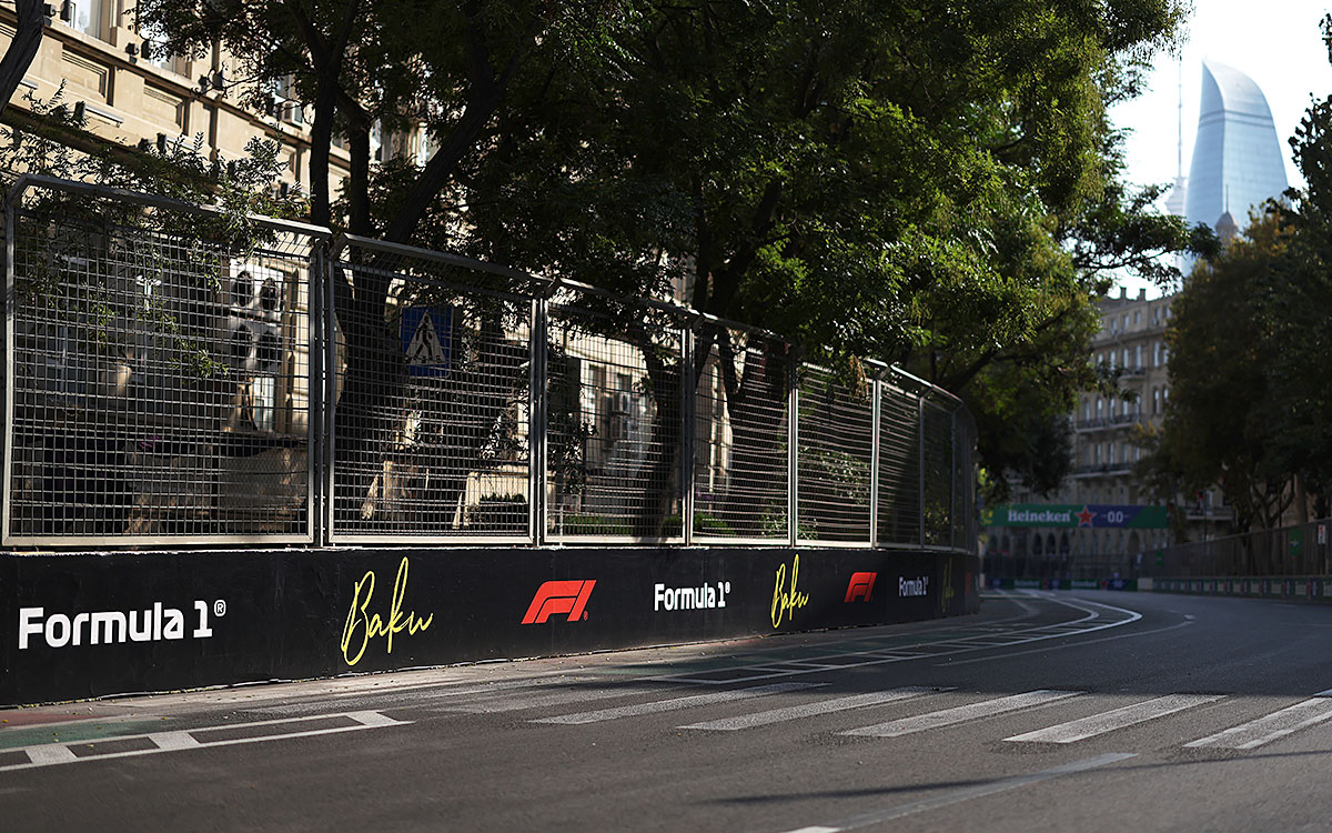 2026年F1アゼルバイジャンGP開幕前のバクー市街地コースの様子-2026年9月22日