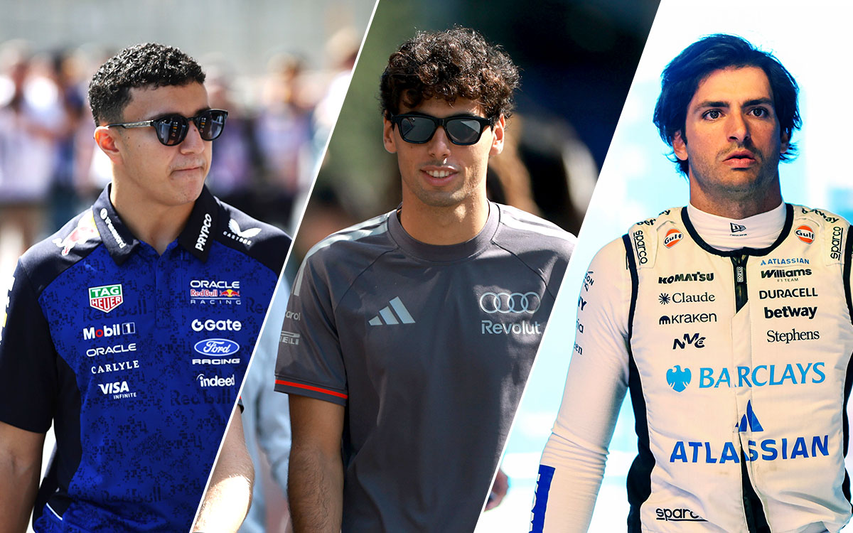 2026年F1アゼルバイジャンGPに参戦したアイザック・ハジャー（レッドブル・レーシング）、ガブリエル・ボルトレート（アウディ）、カルロス・サインツ（ウィリアムズ）