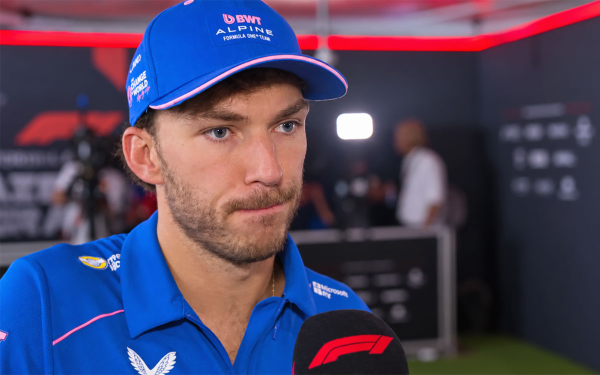 決勝後のインタビューに応じるピエール・ガスリー（アルピーヌ）、2026年9月26日(土) F1アゼルバイジャンGP（バクー市街地コース）